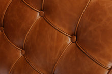 Load image into Gallery viewer, Barcelona armchair. Light brown natural leather - MANU Wooden Collection
