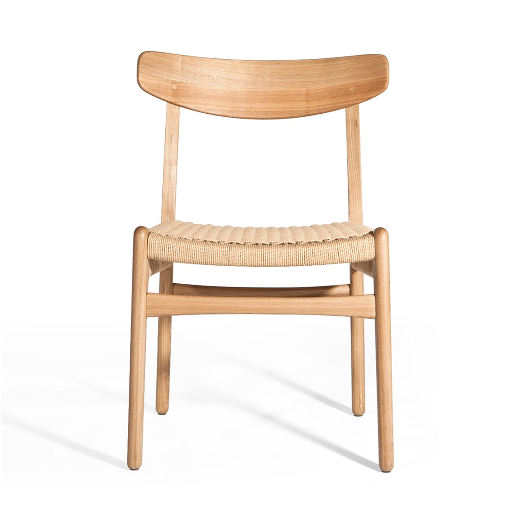 Wooden chair with woven cord seat, CH23 Hans Wegner - MANU Wooden Collection